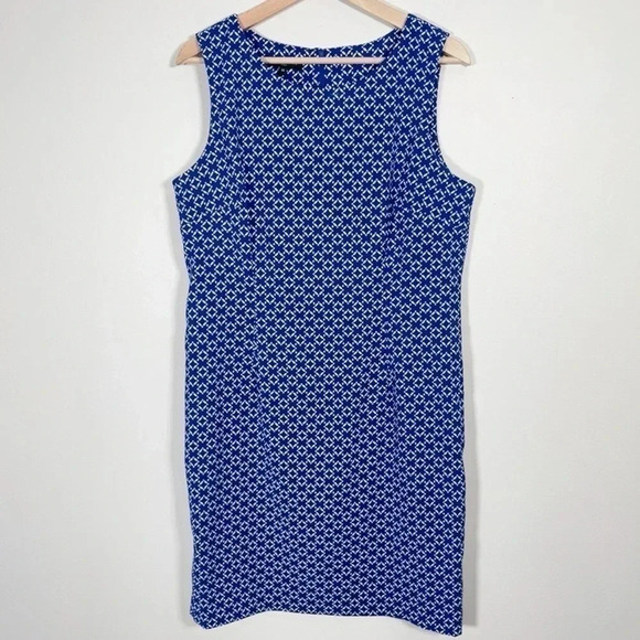 🌟✨2 for $20  ✨🌟 MARIO SERRANI | BLUE SLEEVELESS SHIFT DRESS - Picture 2 of 12